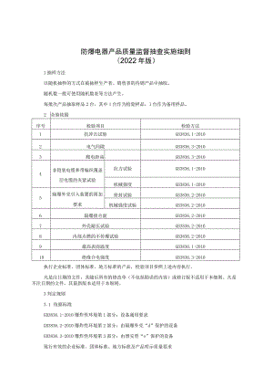 防爆电器产品质量监督抽查实施细则（2022年版）.docx