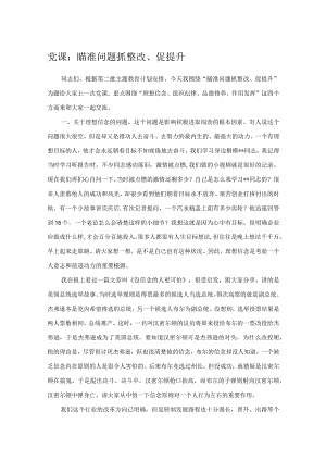 党课：瞄准问题抓整改、促提升.docx