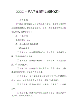 中学文明班级评比细则（试行）.docx
