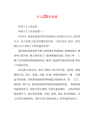 环保个人工作总结.docx
