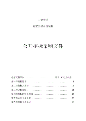 工业大学真空沉积系统项目招标文件.docx