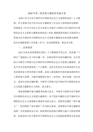 新版全省2023年第二批思想主题教育实施策划方案.docx