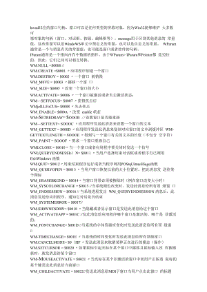 VC这MFC所有WM消息和数据类型总结.docx