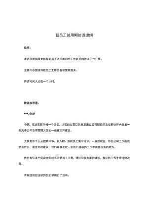 新员工试用期访谈提纲.docx