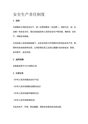 某公司安全生产责任制度.docx