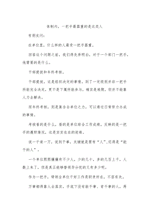 体制内一把手最器重的是这类人.docx