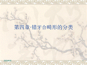 错牙合畸形的分类.ppt