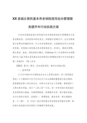 XX县城乡居民基本养老保险规范经办管理服务提升年行动实施方案.docx
