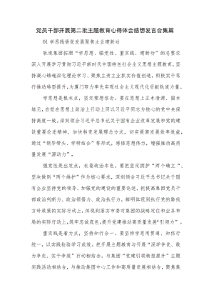 党员干部开展第二批主题教育心得体会感想发言合集篇.docx