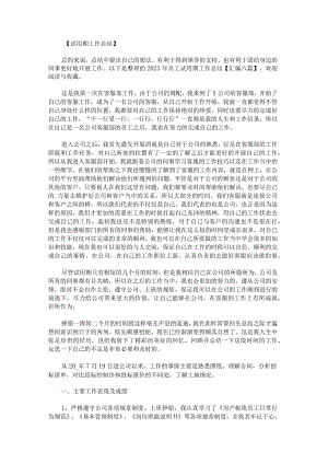 2023年员工试用期工作总结.docx