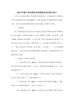 2023年重大项目建设攻坚提速活动实施方案二.docx