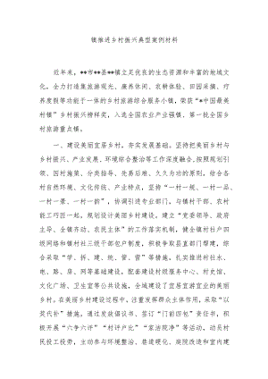镇推进乡村振兴典型案例材料 .docx