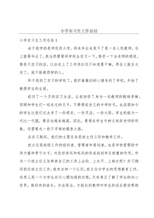 小学实习生工作总结.docx
