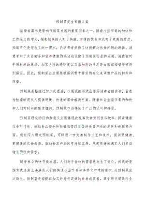 预制菜资金筹措方案.docx