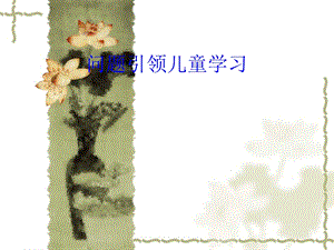 问题引领儿童学习PPT课件.ppt