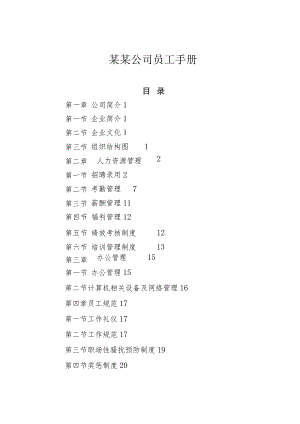某某公司员工手册.docx