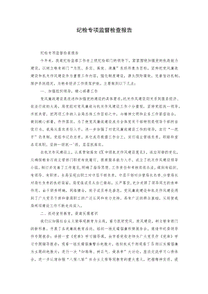 纪检专项监督检查报告.docx