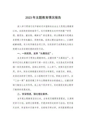 医院开展2023年主题教育的情况报告.docx