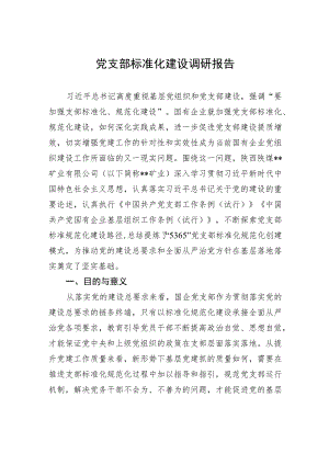 党支部标准化建设调研报告.docx
