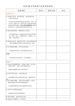IATF16949-审核准备清单.docx