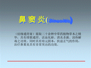 鼻窦炎的食疗验方.ppt