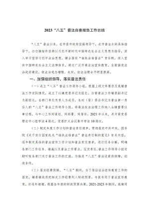 2023“八五”普法自查报告工作总结精选12篇.docx