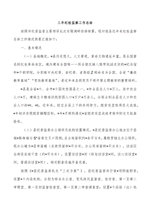 三年纪检监察工作总结.docx