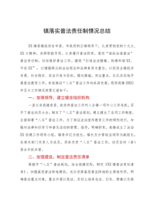 镇落实普法责任制情况总结.docx