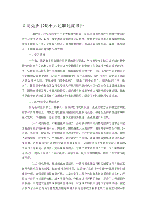 公司党委书记个人述职述廉报告.docx