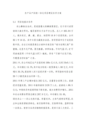 农产品产供销一体化项目建设条件方案.docx