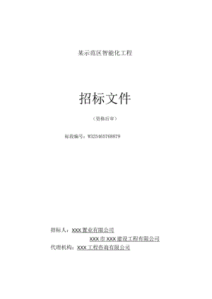 某示范区智能化工程招标文件.docx