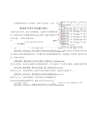 海南省节水行动实施方案.docx