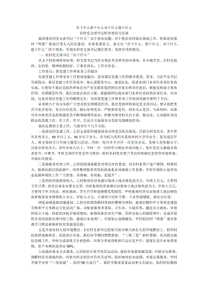 在干什么 想干什么 该干什么 能干什么 农村党支部书记职责使命方法谈.docx