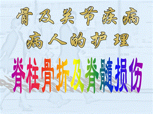 脊柱骨折及脊髓损伤病人的护理.ppt
