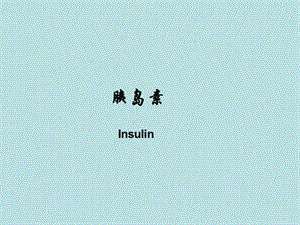 胰岛素中国风.ppt