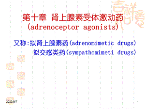 肾上腺素激动药和阻断药.ppt