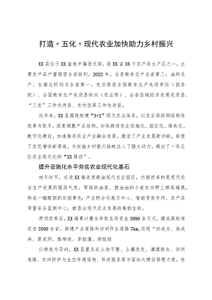 打造“五化”现代农业助力乡村振兴.docx