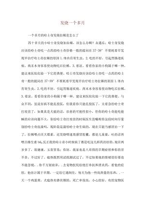 发烧一个多月.docx