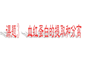 血红蛋白的提取与分离.ppt