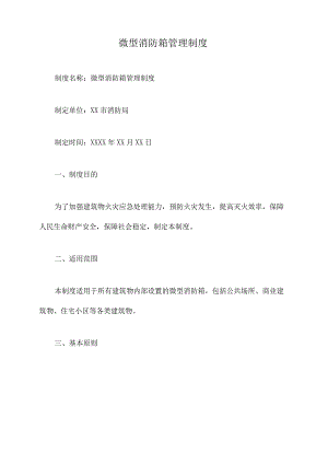 微型消防箱管理制度.docx