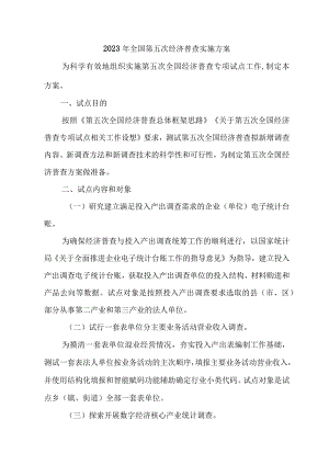 2023年区县开展全国第五次经济普查实施方案.docx