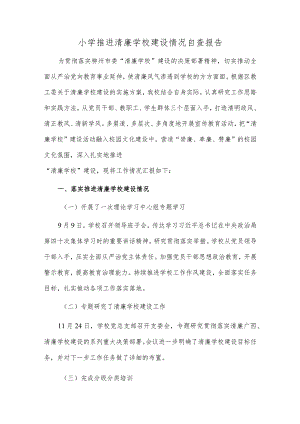 小学推进清廉学校建设情况自查报告.docx