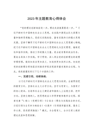 职业学校校长2023年主题教育心得体会10三篇.docx