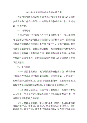 2023年区县开展全国第五次经济普查专项实施方案 （3份）.docx