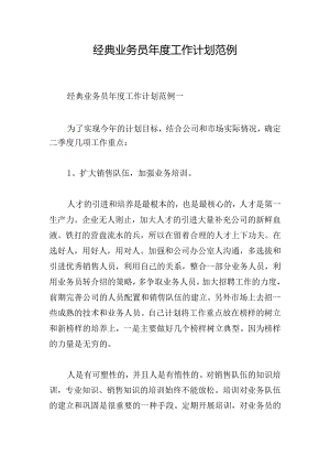 经典业务员年度工作计划范例.docx