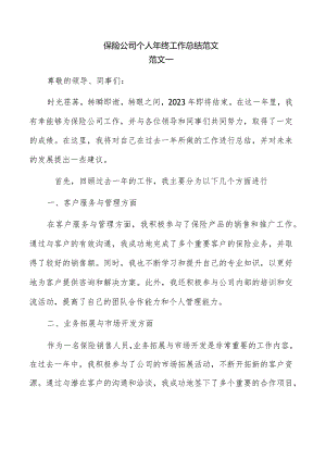 保险公司个人年终工作总结范文.docx