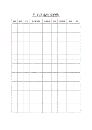 员工档案的建立与管理表格.docx