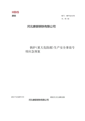 唐银锅炉专项应急预案.docx