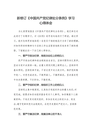 2024年学习贯彻新修订《中国共产党纪律处分条例》心得体会发言稿.docx