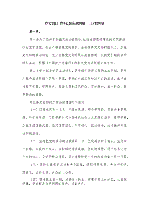 党支部工作各项管理制度、工作制度.docx